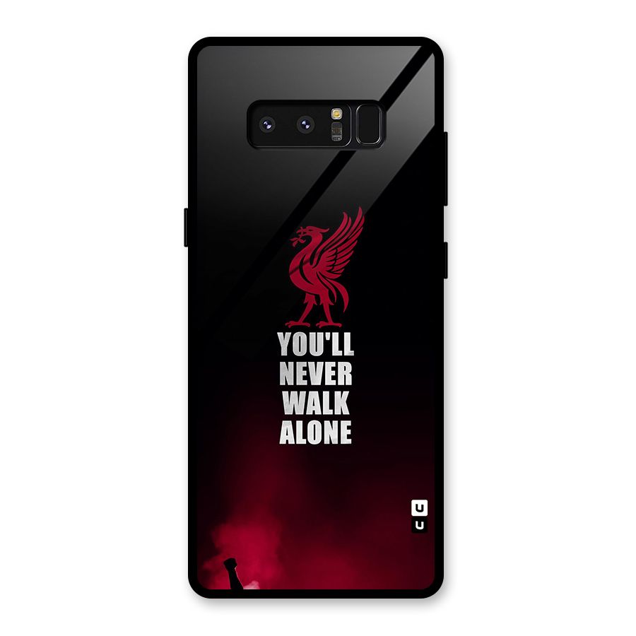 Walk Alone Glass Back Case for Galaxy Note 8