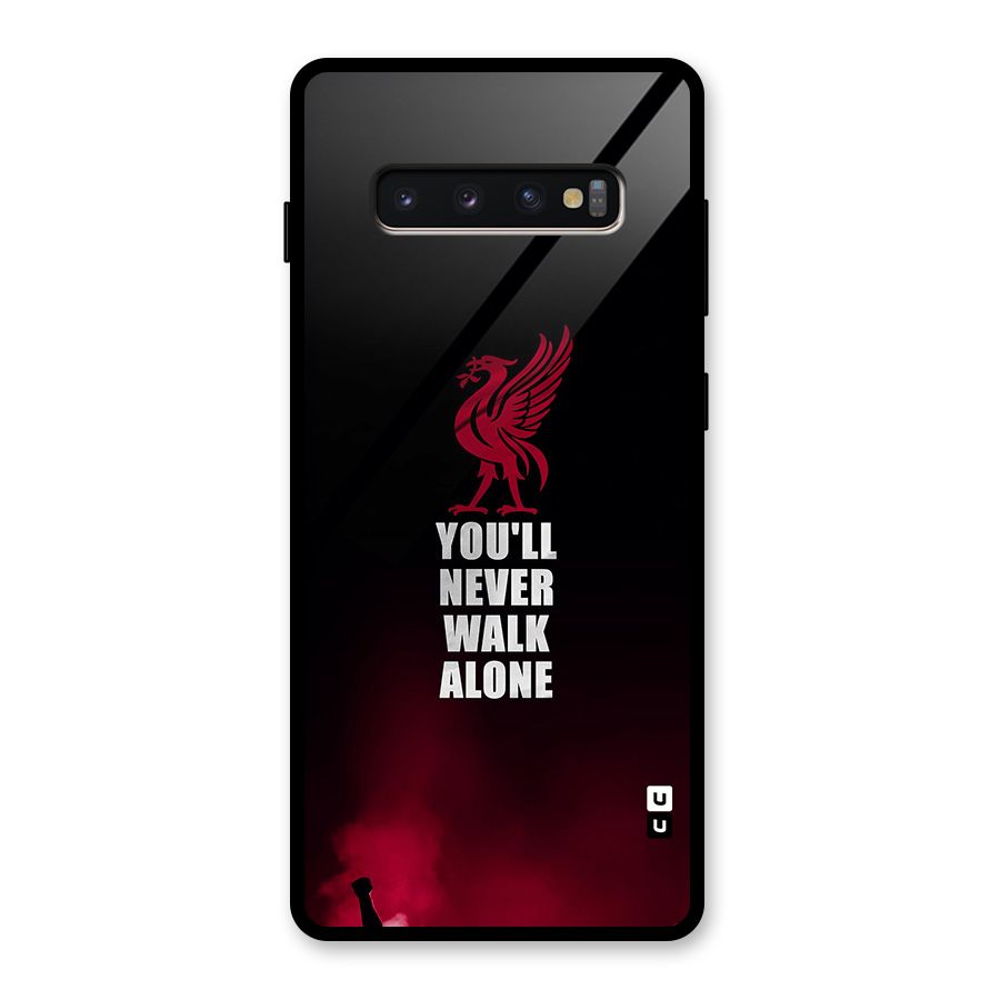 Walk Alone Glass Back Case for Galaxy S10 Plus