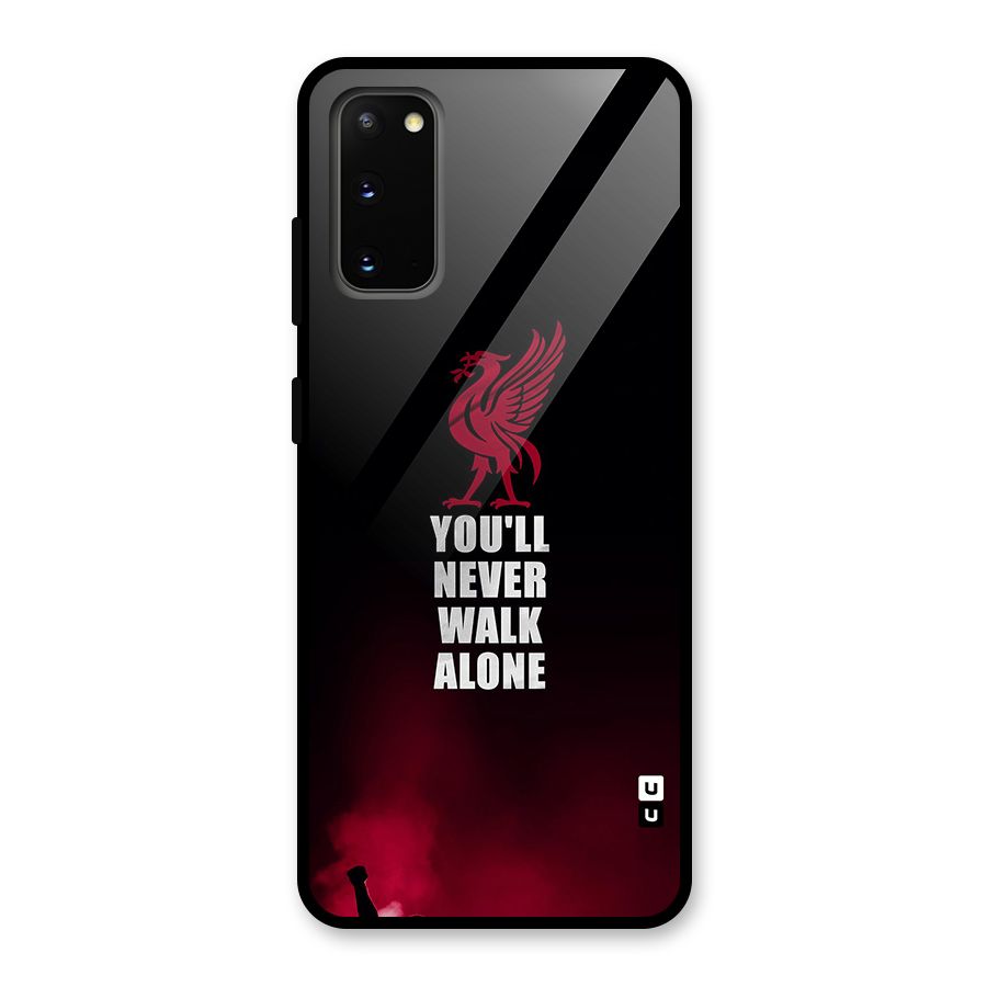 Walk Alone Glass Back Case for Galaxy S20