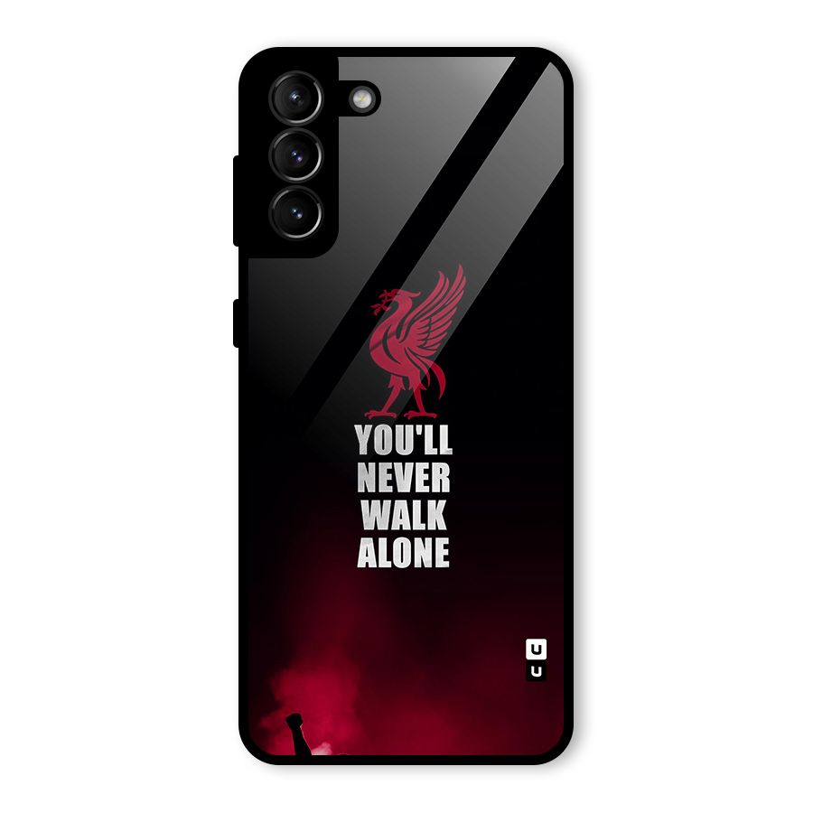 Walk Alone Glass Back Case for Galaxy S21 Plus