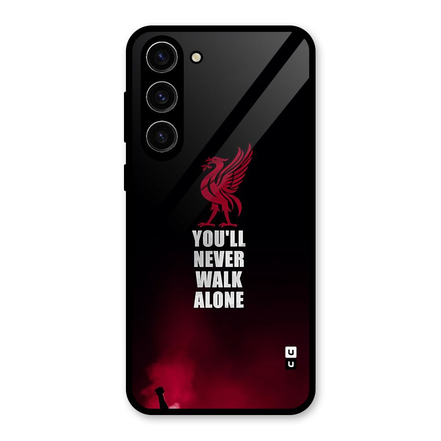 Walk Alone Glass Back Case for Galaxy S23 Plus