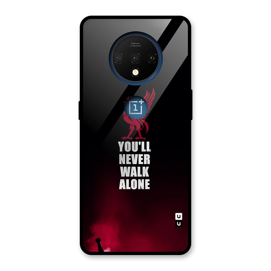 Walk Alone Glass Back Case for OnePlus 7T