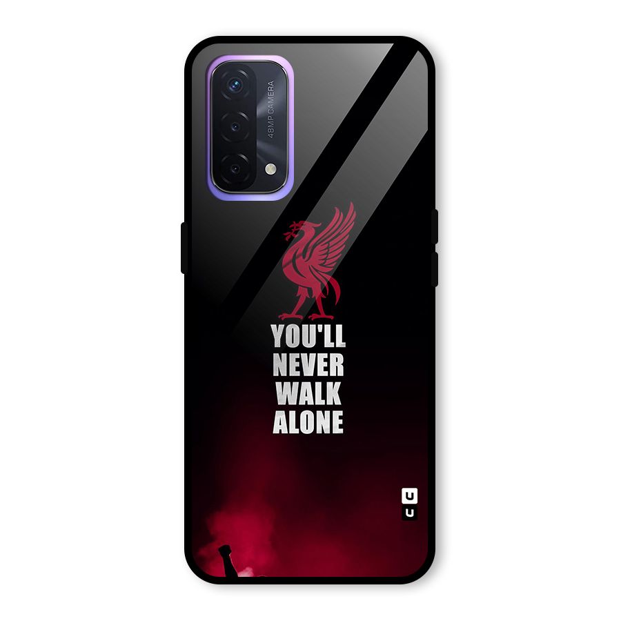 Walk Alone Glass Back Case for Oppo A74 5G