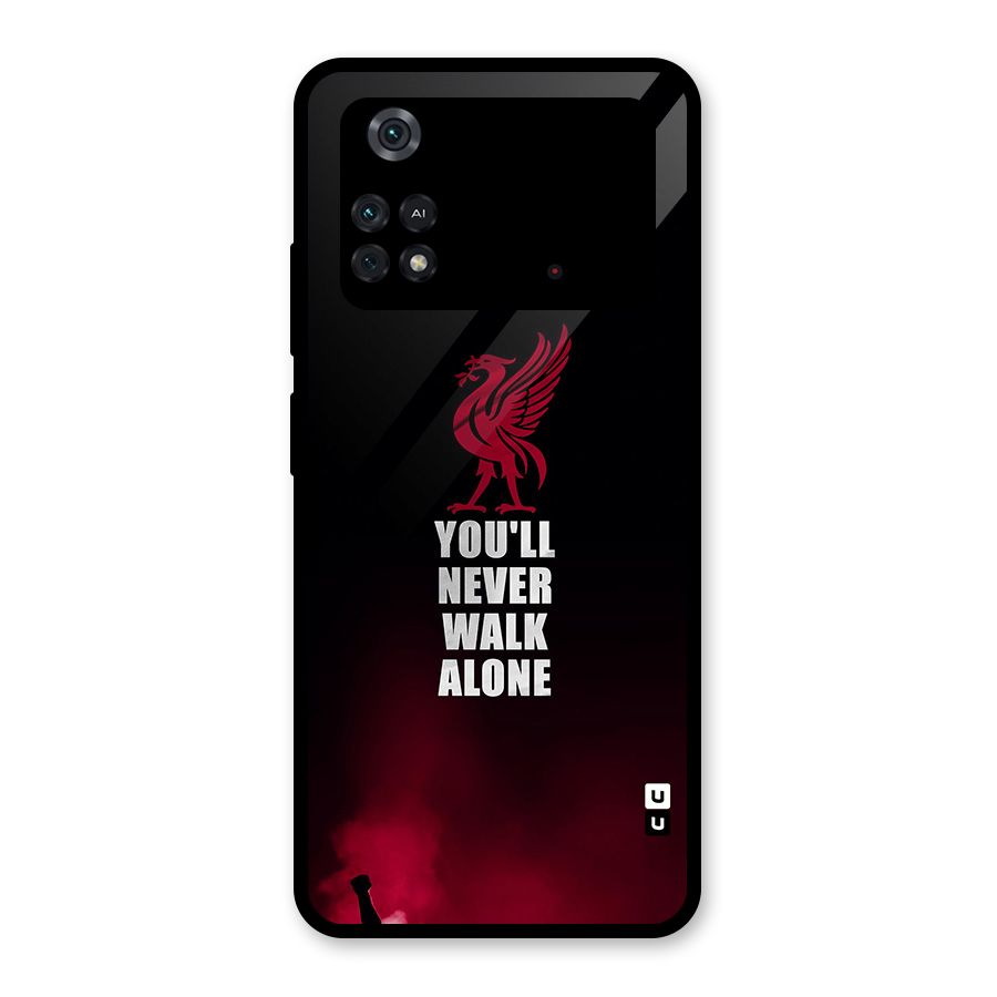 Walk Alone Glass Back Case for Poco M4 Pro 4G
