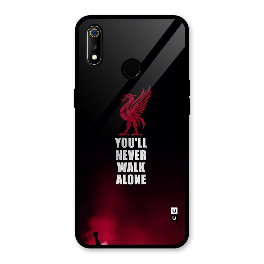Walk Alone Glass Back Case for Realme 3i