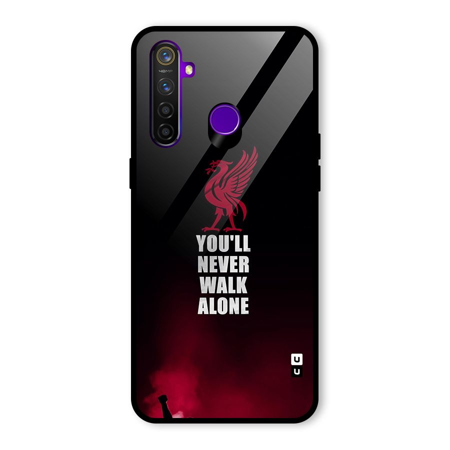 Walk Alone Glass Back Case for Realme 5 Pro