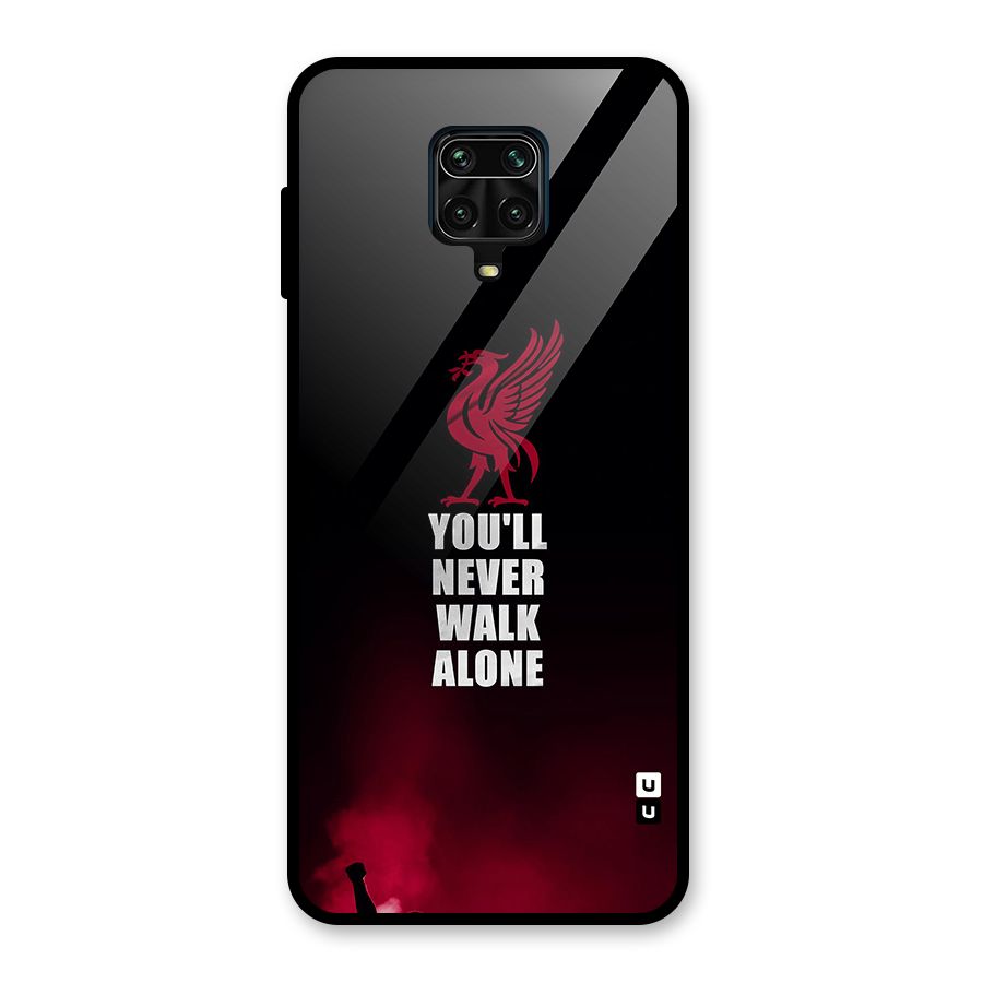 Walk Alone Glass Back Case for Redmi Note 9 Pro