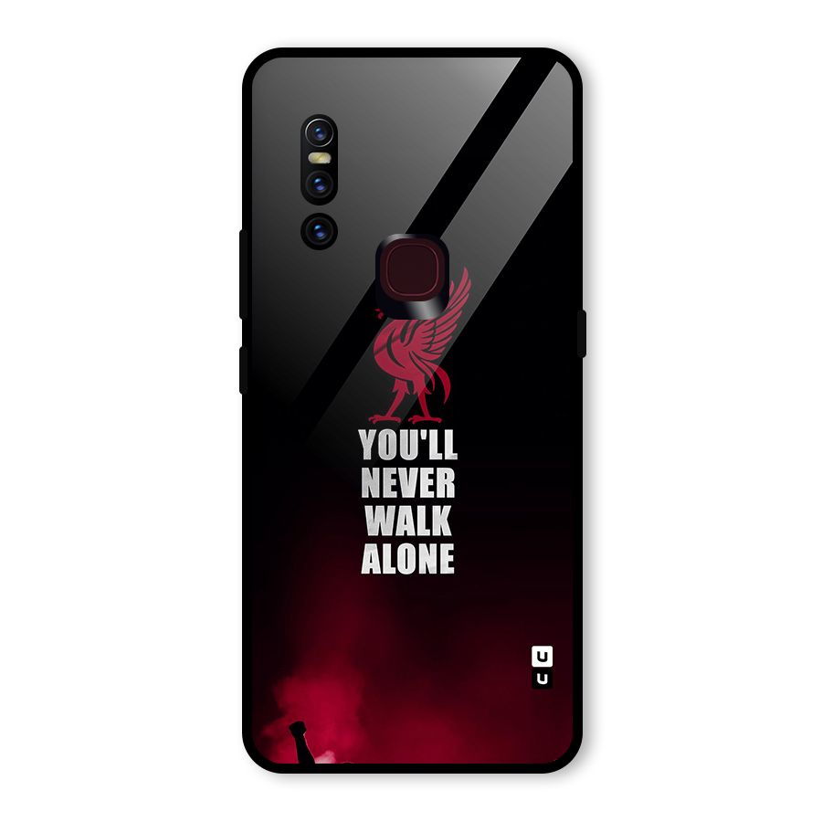 Walk Alone Glass Back Case for Vivo V15