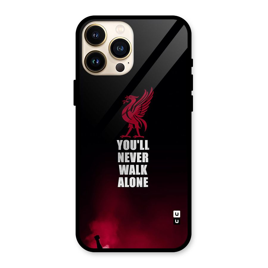 Walk Alone Glass Back Case for iPhone 13 Pro Max