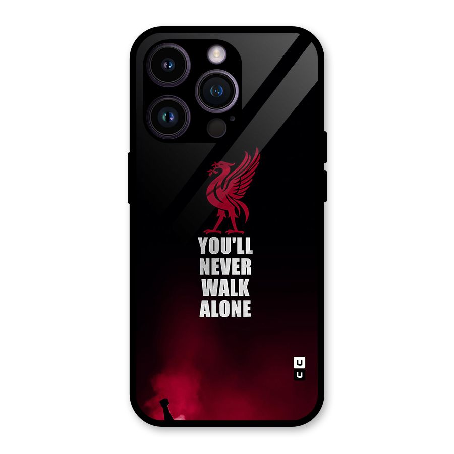 Walk Alone Glass Back Case for iPhone 14 Pro