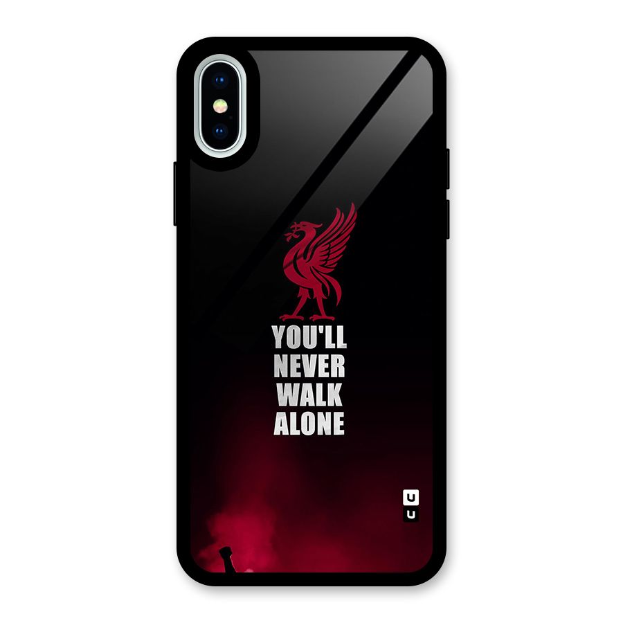 Walk Alone Glass Back Case for iPhone X