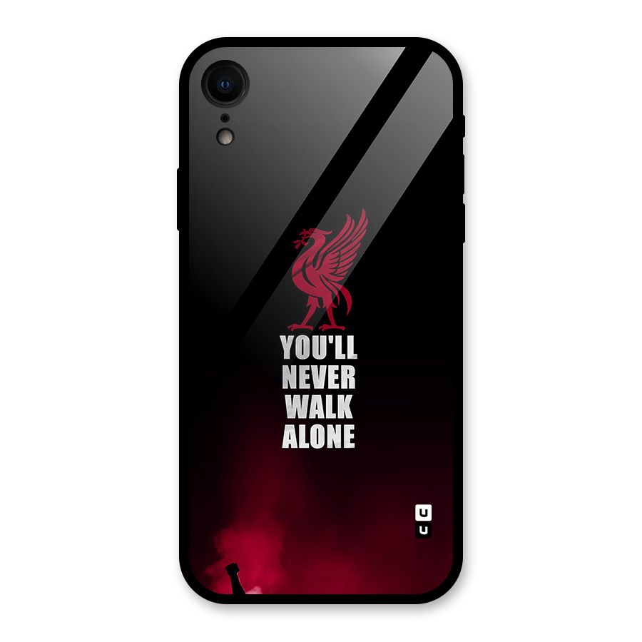 Walk Alone Glass Back Case for iPhone XR