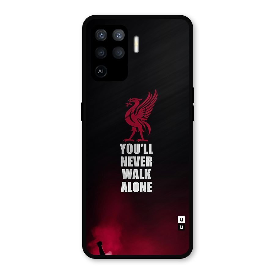 Walk Alone Metal Back Case for Oppo F19 Pro