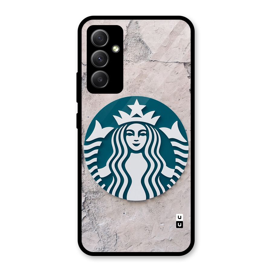 Wall StarBucks Glass Back Case for Galaxy A34