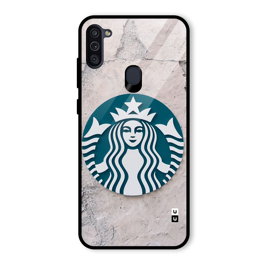 Wall StarBucks Glass Back Case for Galaxy M11