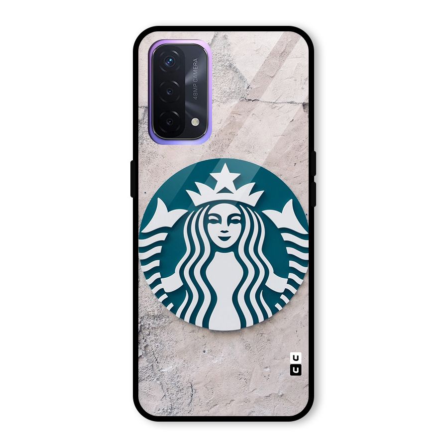 Wall StarBucks Glass Back Case for Oppo A74 5G