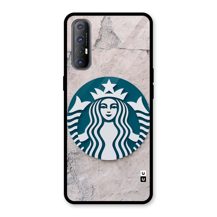 Wall StarBucks Glass Back Case for Oppo Reno3 Pro