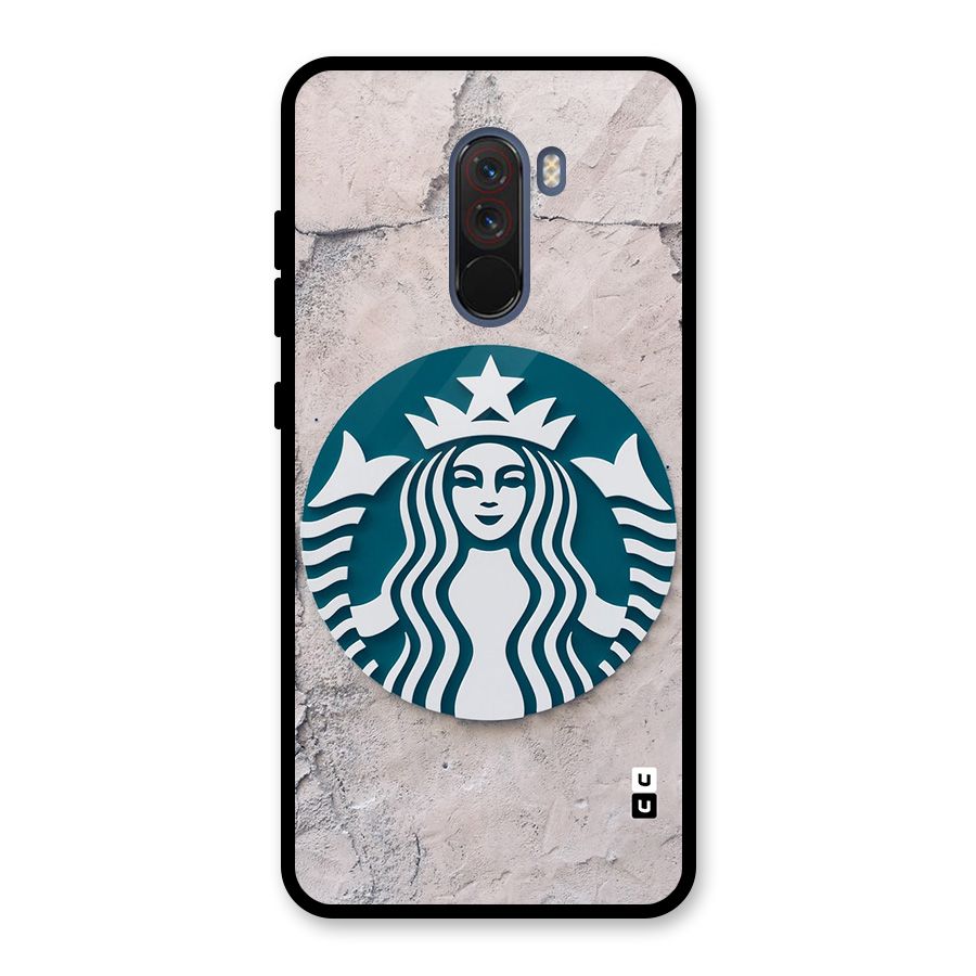 Wall StarBucks Glass Back Case for Poco F1