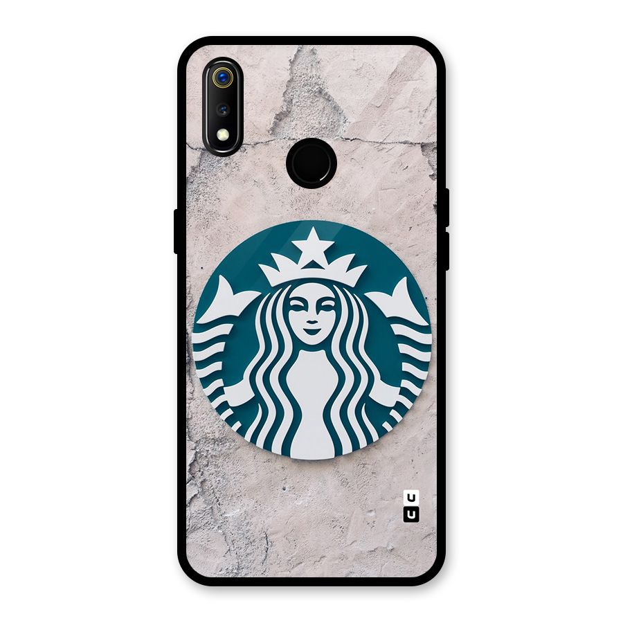 Wall StarBucks Glass Back Case for Realme 3i