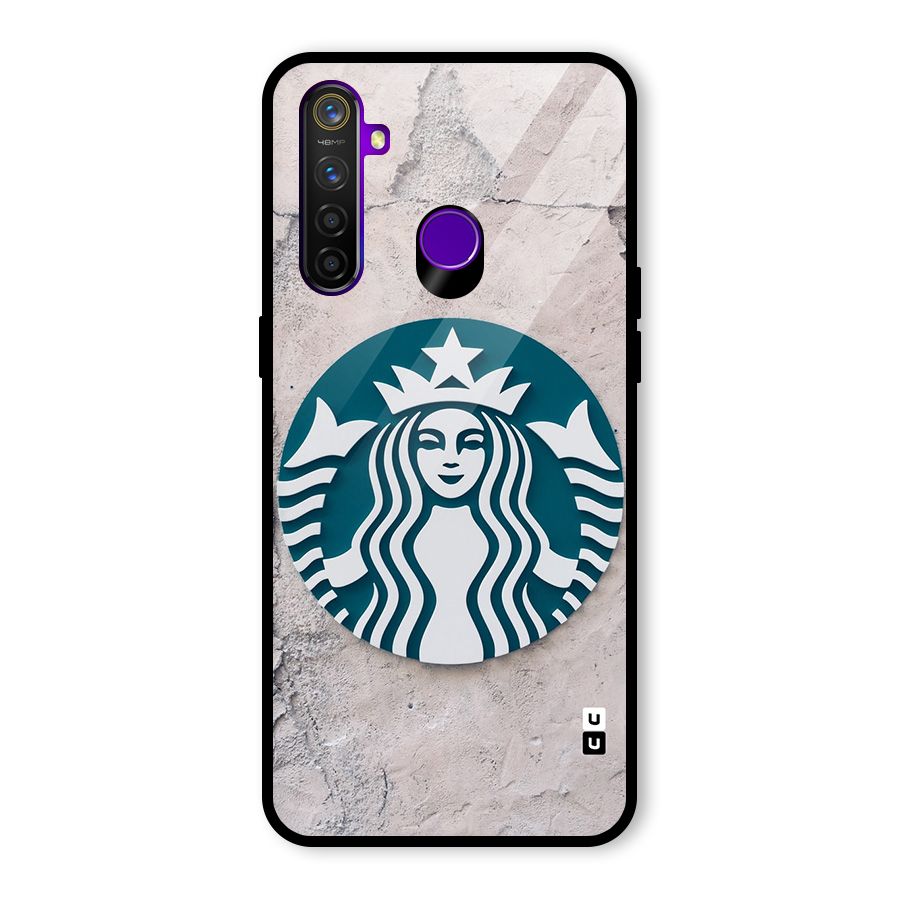 Wall StarBucks Glass Back Case for Realme 5 Pro