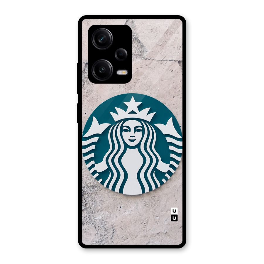 Wall StarBucks Glass Back Case for Redmi Note 12 Pro