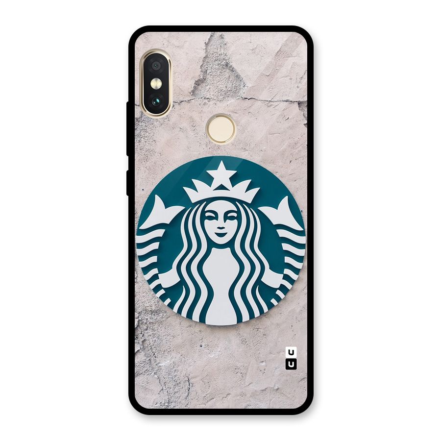 Wall StarBucks Glass Back Case for Redmi Note 5 Pro