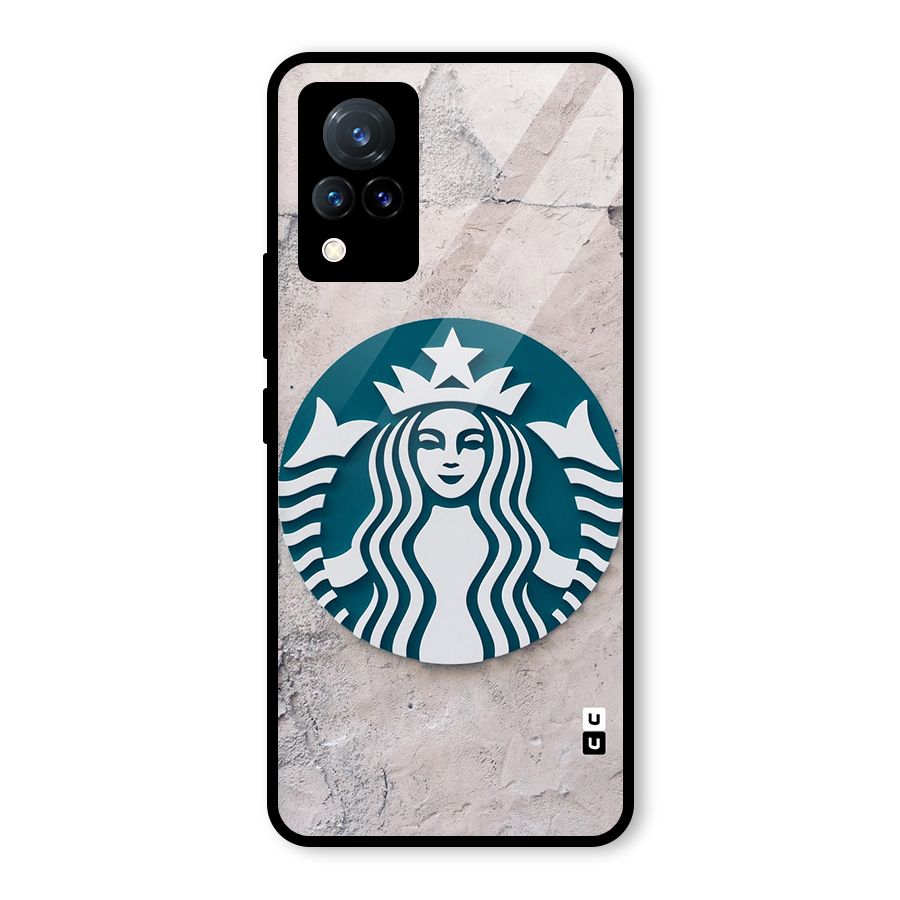 Wall StarBucks Glass Back Case for Vivo V21 5G