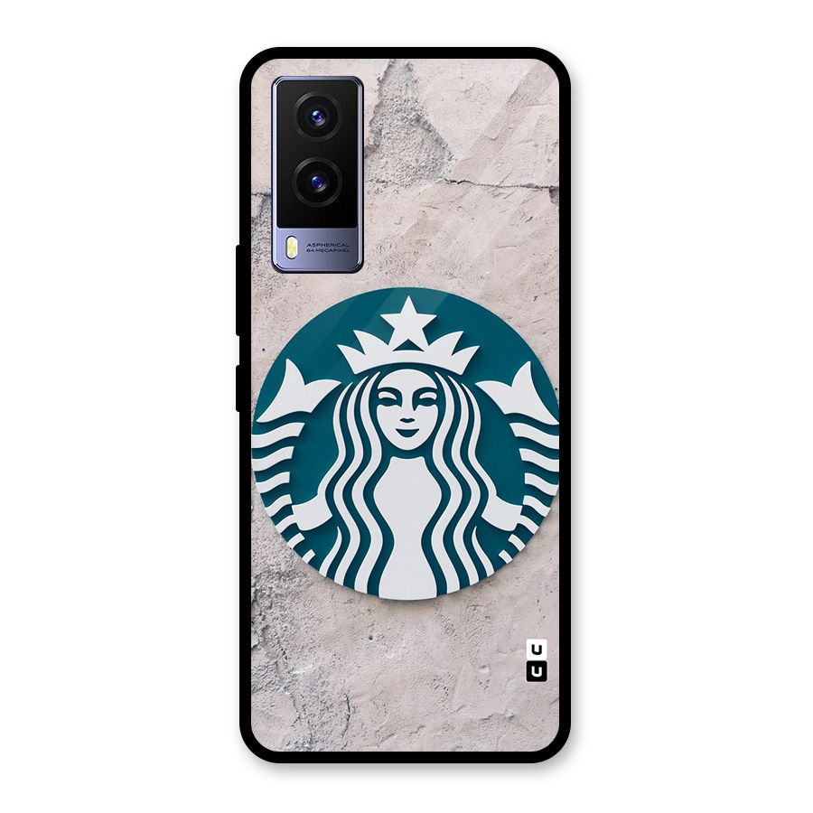 Wall StarBucks Glass Back Case for Vivo V21e 5G