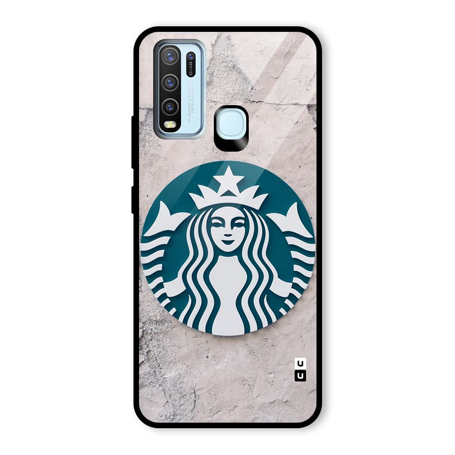 Wall StarBucks Glass Back Case for Vivo Y30