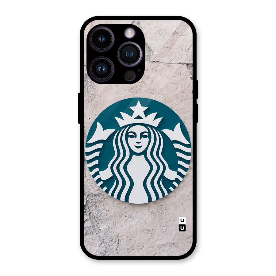 Wall StarBucks Glass Back Case for iPhone 14 Pro Max