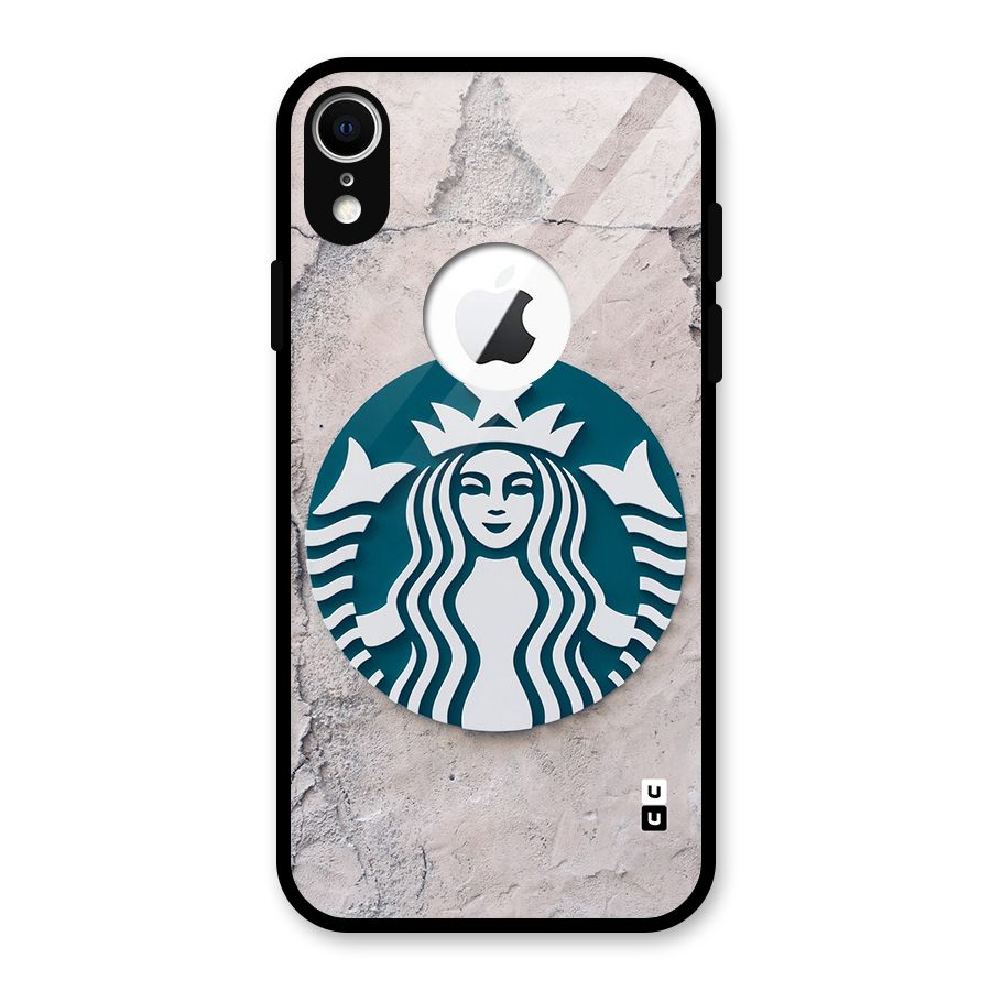 Wall StarBucks Glass Back Case for iPhone XR Logo Cut