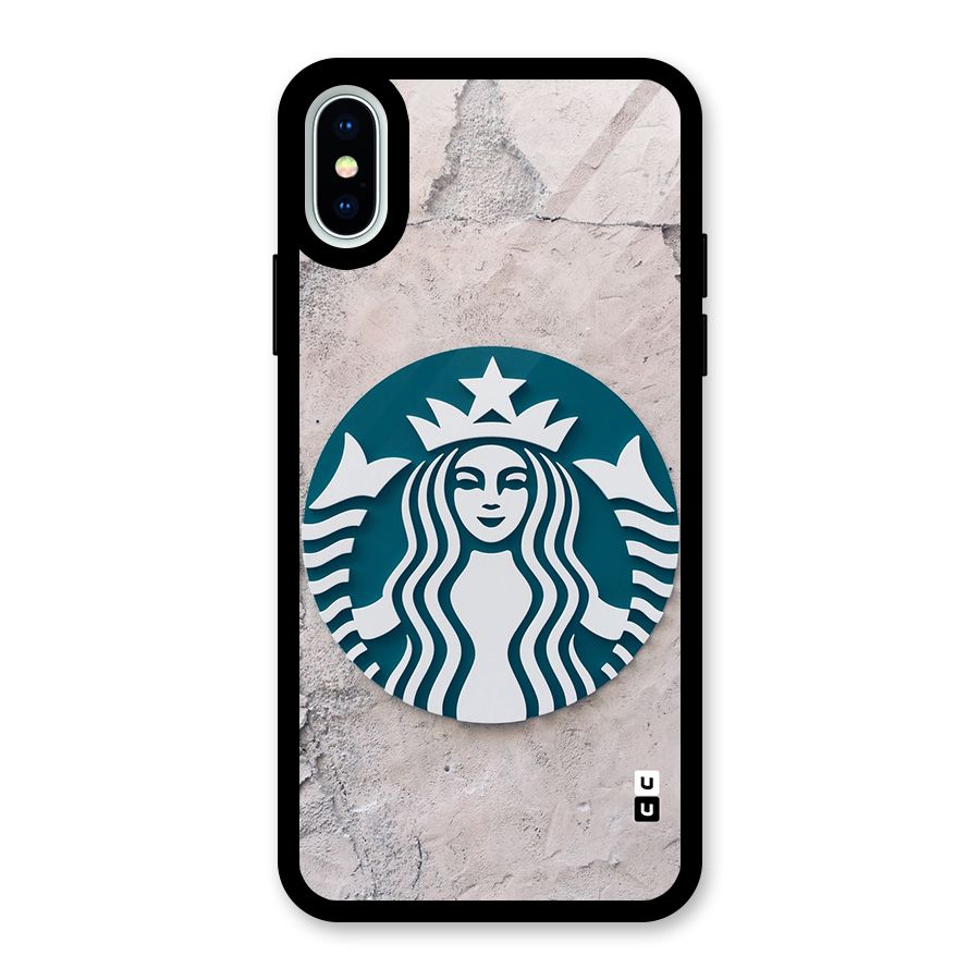 Wall StarBucks Glass Back Case for iPhone XS