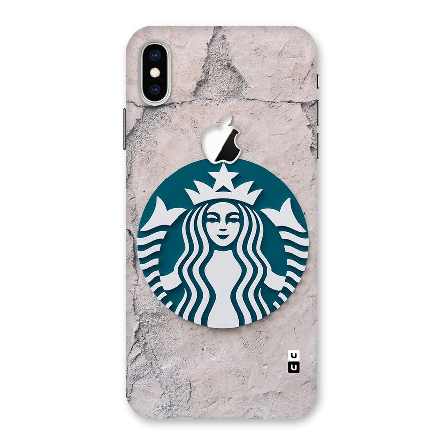 Wall StarBucks Back Case for iPhone XS Max Apple Cut