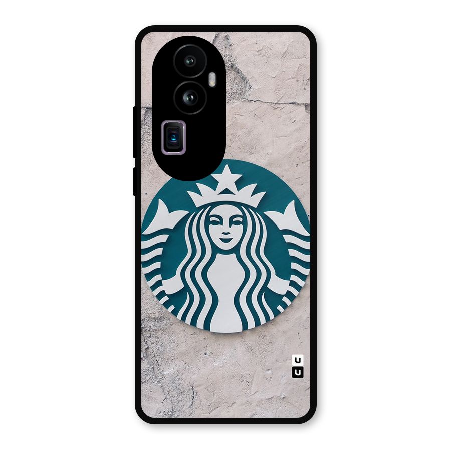 Wall StarBucks Metal Back Case for Oppo Reno10 Pro Plus