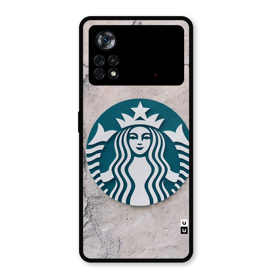 Wall StarBucks Metal Back Case for Poco X4 Pro 5G