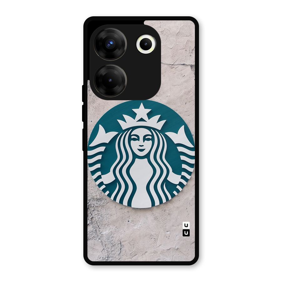Wall StarBucks Metal Back Case for Tecno Camon 20 Pro