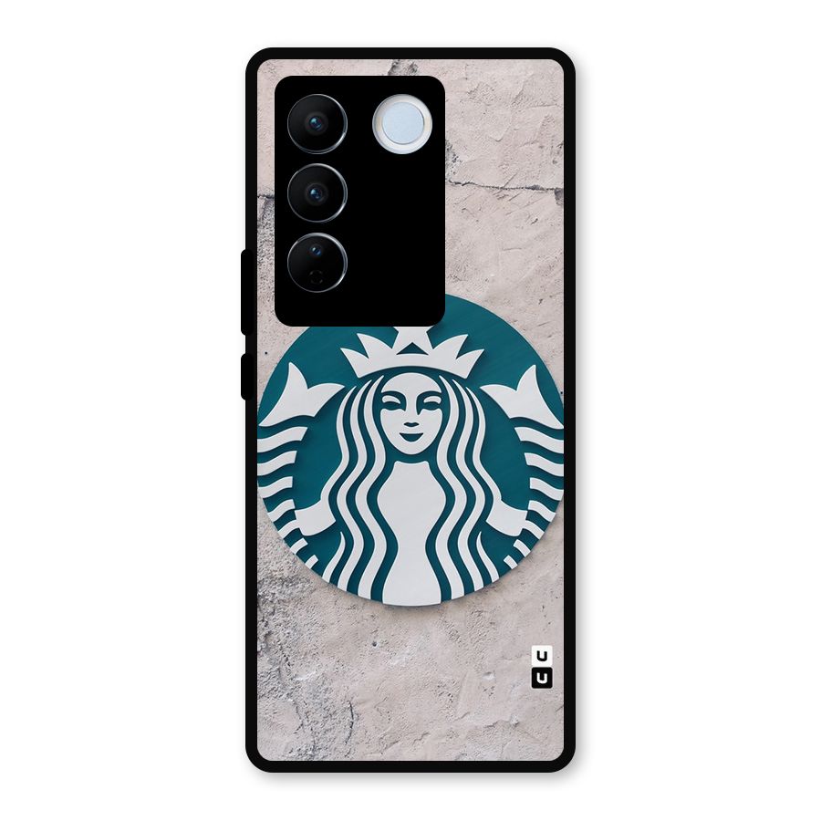 Wall StarBucks Metal Back Case for Vivo V27