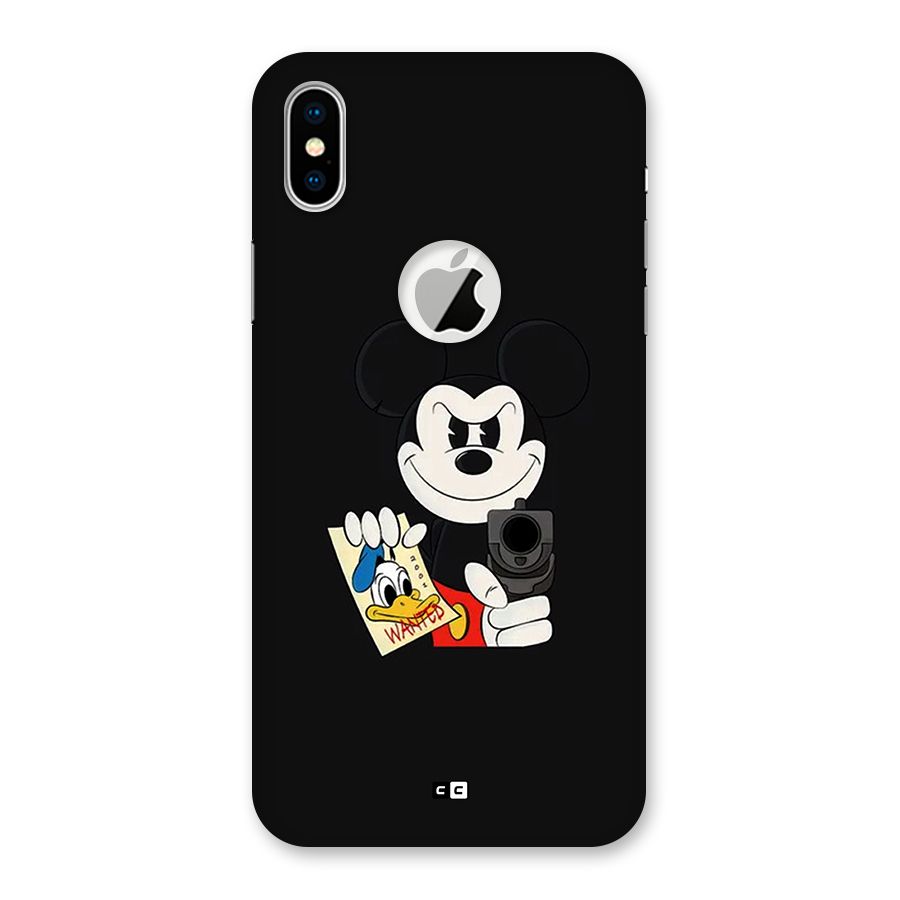 Wanted Duck Back Case for iPhone X Logo Cut