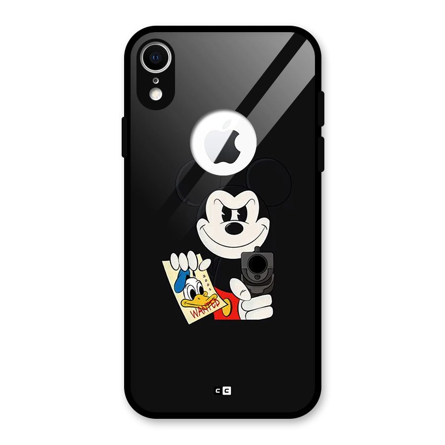 Wanted Duck Glass Back Case for iPhone XR Logo Cut