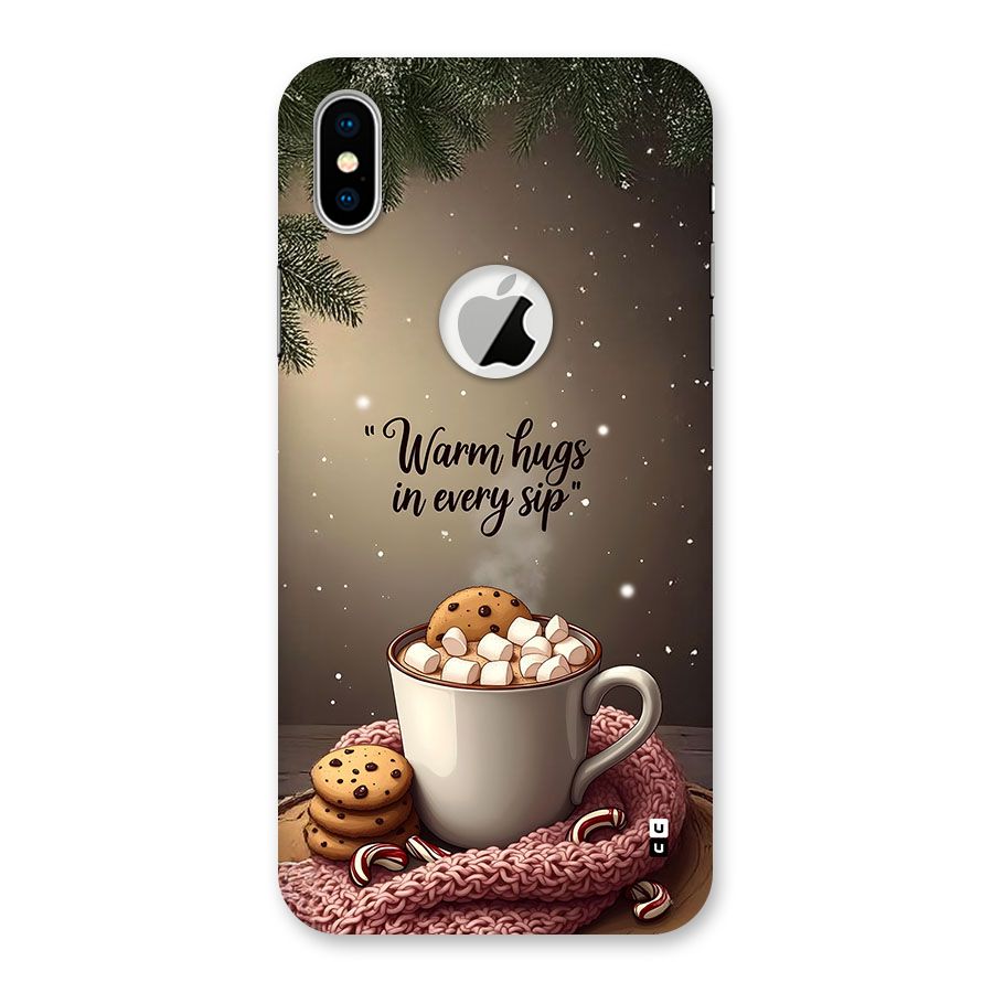 Warm Hugs Back Case for iPhone X Logo Cut
