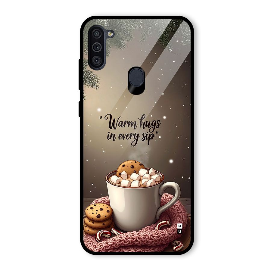 Warm Hugs Glass Back Case for Galaxy M11