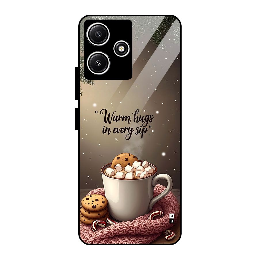 Warm Hugs Glass Back Case for Poco M6 Pro