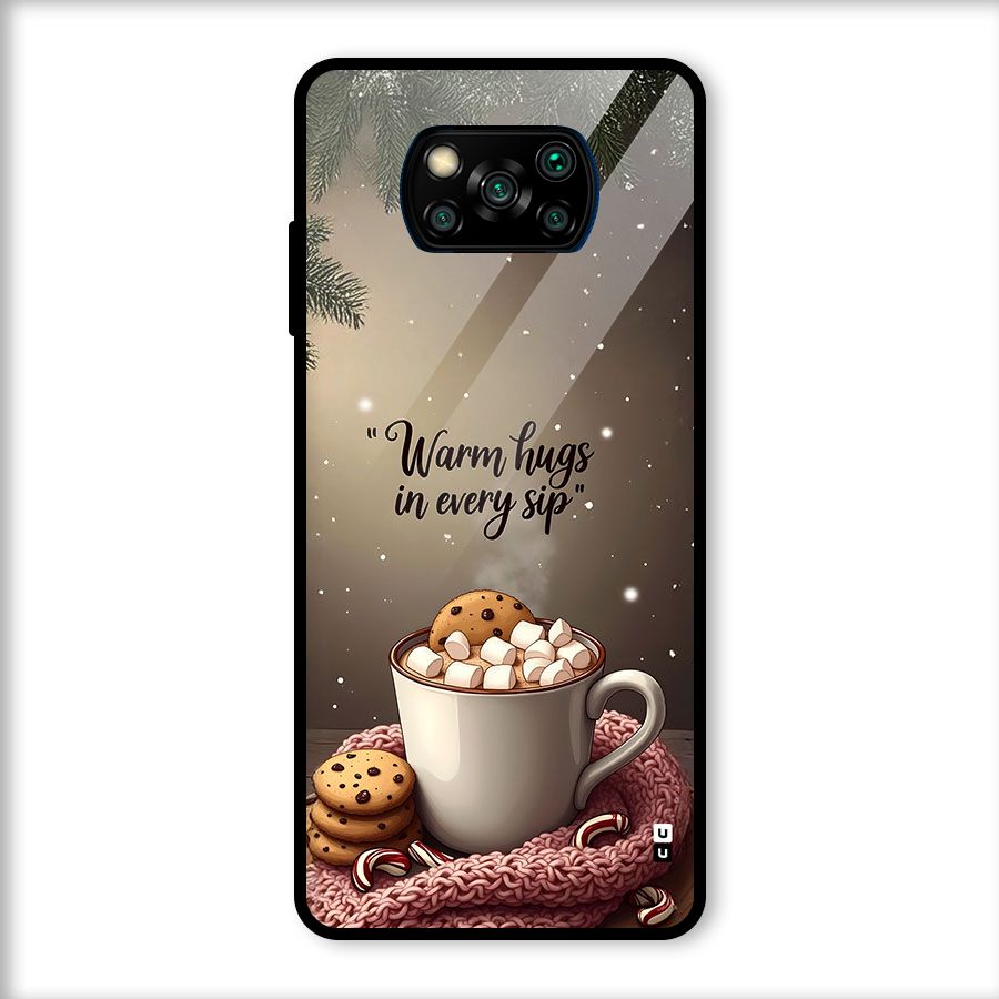Warm Hugs Glass Back Case for Poco X3