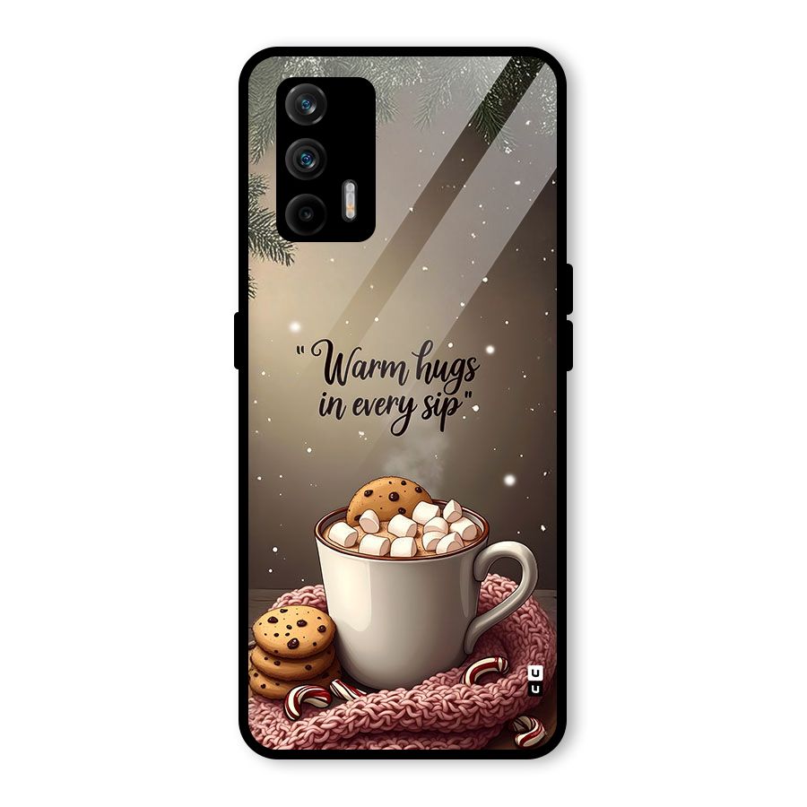 Warm Hugs Glass Back Case for Realme X7 Max