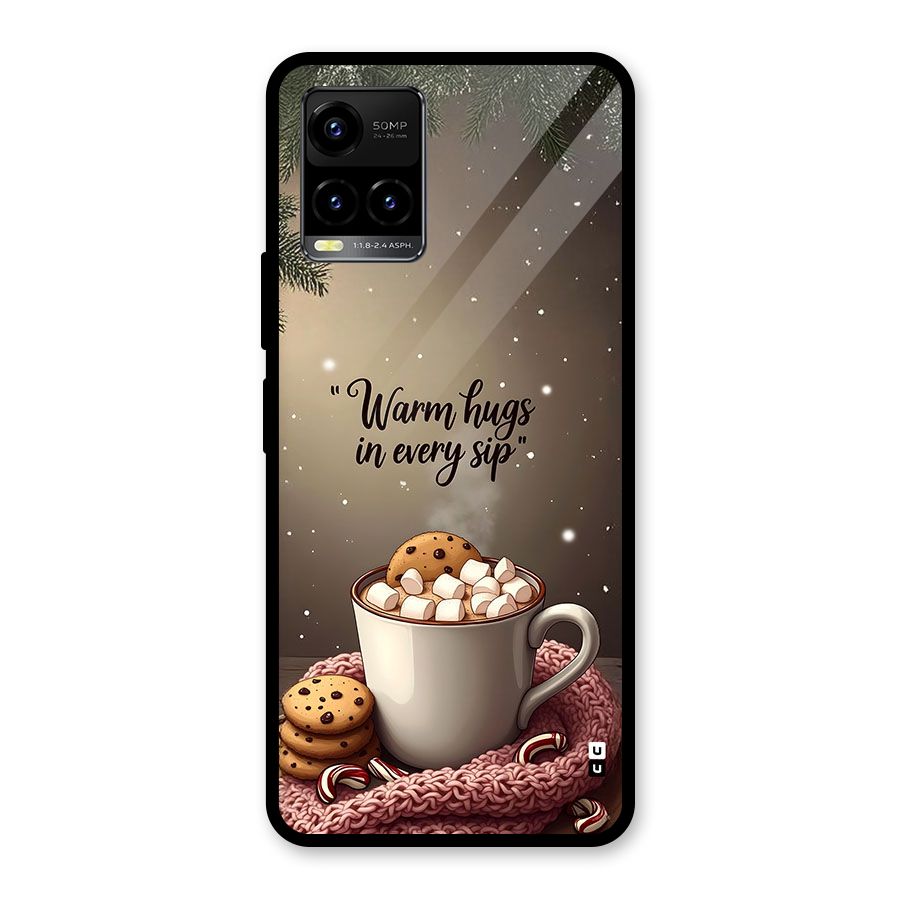 Warm Hugs Glass Back Case for Vivo Y21 2021