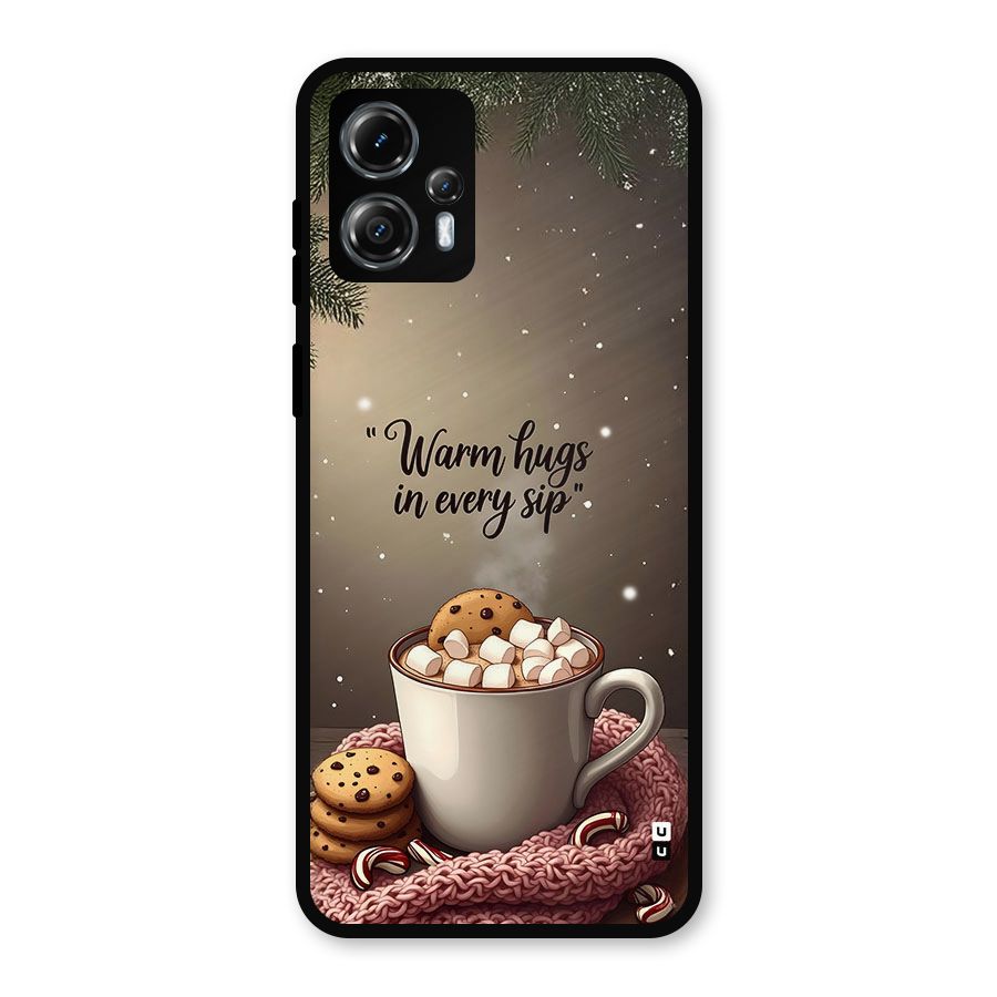 Warm Hugs Metal Back Case for Moto G13