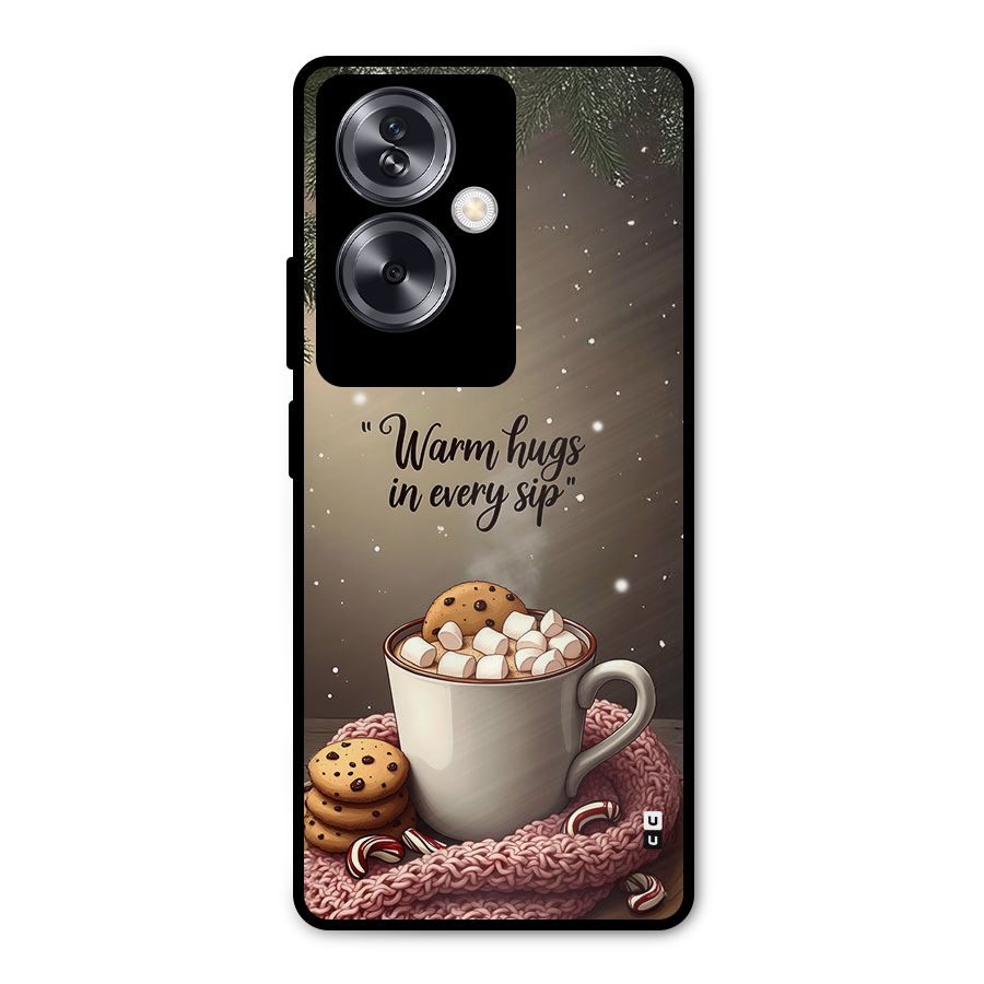 Warm Hugs Metal Back Case for Oppo A79 5G