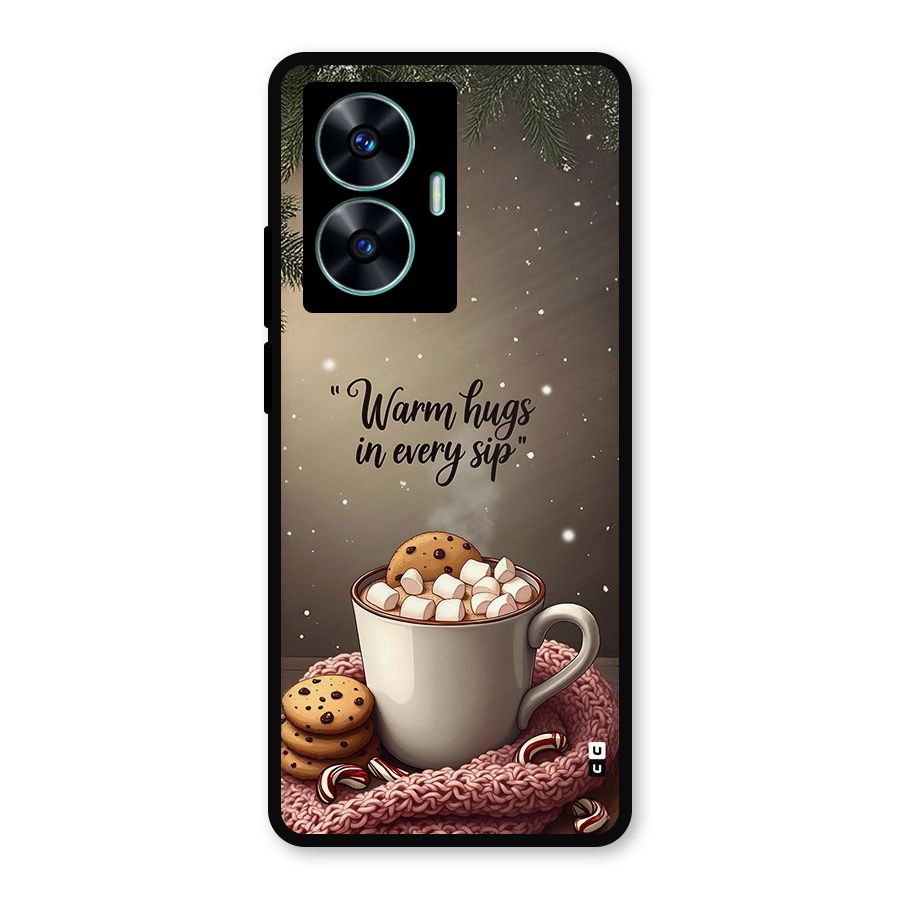 Warm Hugs Metal Back Case for Realme Narzo N55