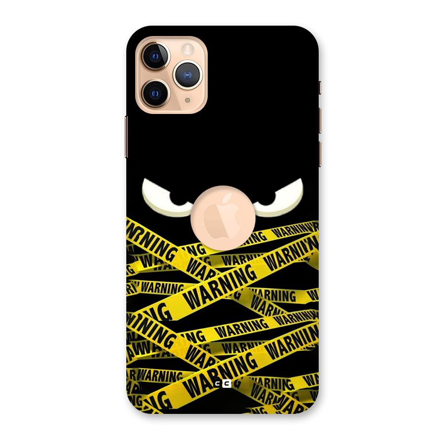 Warning Eyes Back Case for iPhone 11 Pro Max Logo Cut