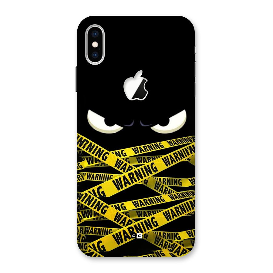 Warning Eyes Back Case for iPhone XS Max Apple Cut